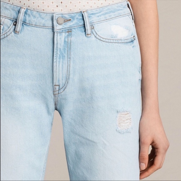 All Saints Flare Cropped Jeans indigo blue 26 - Picture 5 of 8